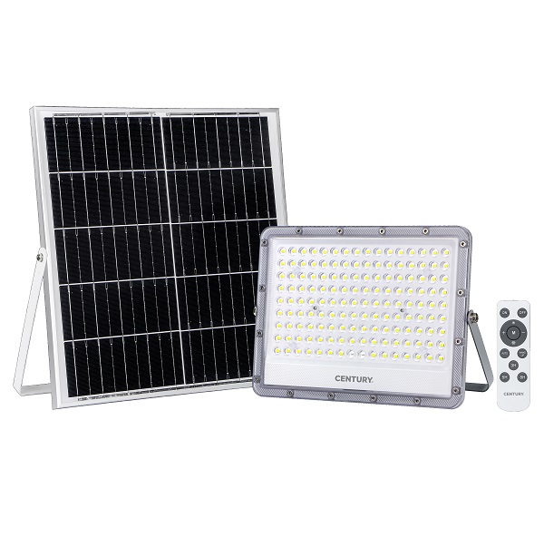 Proiettore LED 200w Luce Natura con Pannello Solare 1800 Lumen Sirio